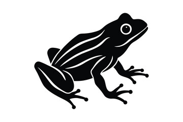 frog silhouettes vector illustration on white background
