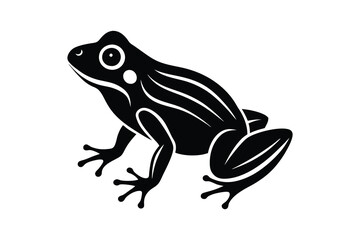 frog silhouettes vector illustration on white background