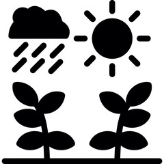 Crop Field Glyph Icon