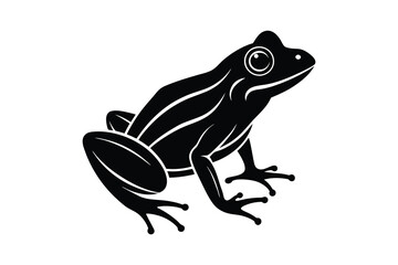 Creative frog animal silhouettes vector illustration on white background
