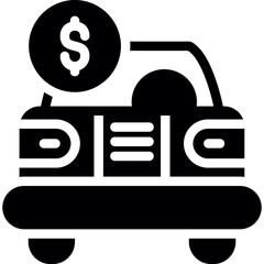 Car Dealership Glyph Icon