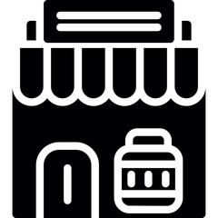 Luggage Store Glyph Icon