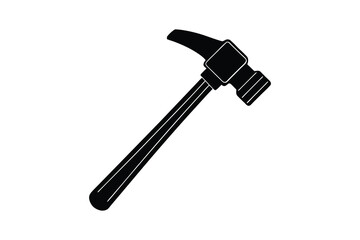 Hammer silhouette vector illustration isolated on white background
