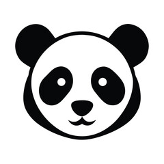 Cute Panda Head Graphic for Design Projects