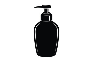 Sanitizer Liquid Hand Soap Icon silhouette vector illustration