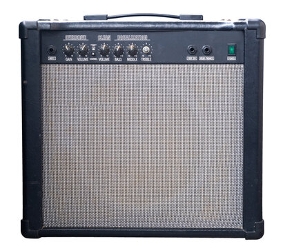 Electric guitar amplifier. Transparent background.