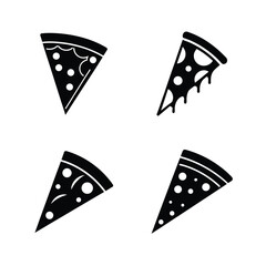 set of vector pizza