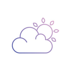 Cloudy Night  Vector icon