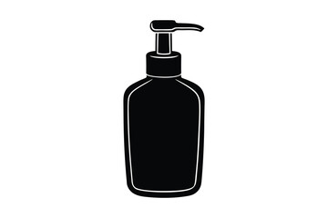 hand wash bottle silhouette vector illustration 