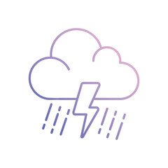 Thunderstorm Vector icon