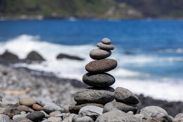  Stone Balance Tower by Ocean