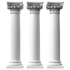 Three classic columns elegant design elements