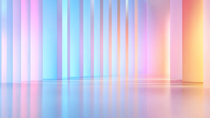 vibrant and colorful abstract background featuring vertical columns of light shades of blue, pink, and orange, creating serene