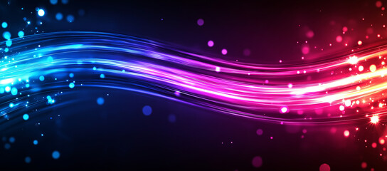 Obraz premium Colorful abstract background with flowing lines in blue, purple, and pink, creating vibrant and dynamic visual effect that evokes energy and creativity