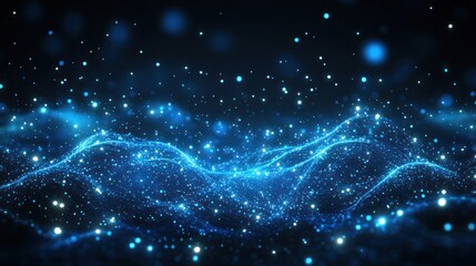 Obraz premium Abstract digital landscape of light