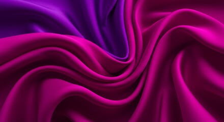 Fototapeta premium A close up of a draped fabric in shades of purple and pink creating soft flowing and elegant waves