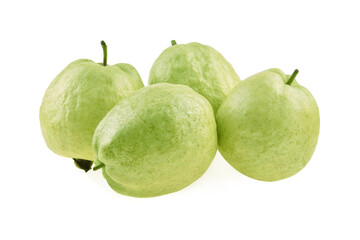 Guava fruit isolated on white background.