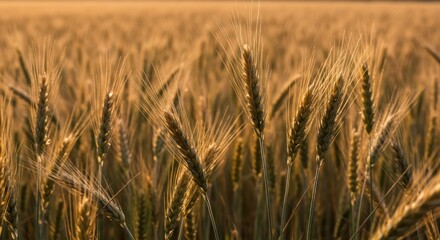 Obraz premium Wheat Field at Sunset, Photo