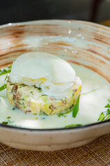 Hearty and delicious breakfast with spices