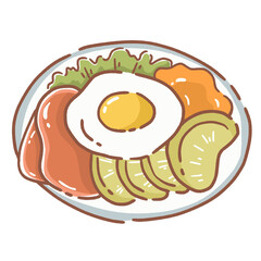 Illustration of a tasty breakfast