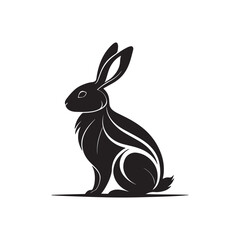 Rabbit silhouette clipart