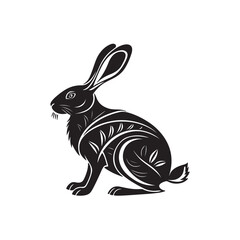 Rabbit silhouette clipart