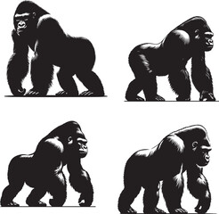 Ozzar Gorilla Vector – Fierce Jungle Beast Mascot Illustration