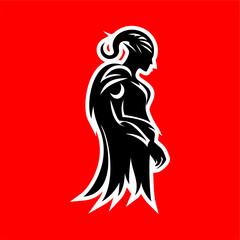 Warrior Shadow Silhouette Vector Art