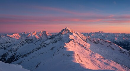 Mountain Range Sunset Photo