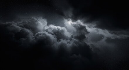 Obraz premium Night Sky and Dramatic Clouds - Photo