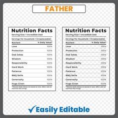 father nutrition facts
dad nutrition facts
nutrition father
happy dad nutrition facts
father nutrition
father&rsquo;s day design
father nutrition chart
