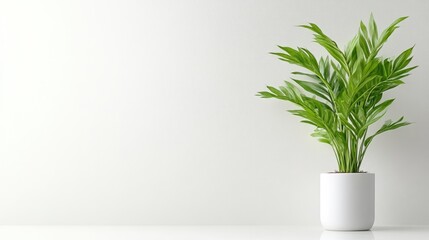 Minimalist plant in white pot