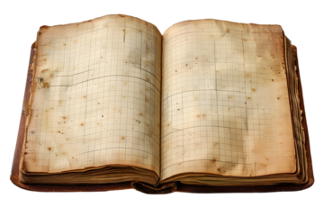 Antique Ledger Book Open.