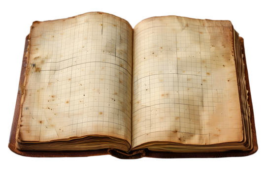 Antique Ledger Book Open.