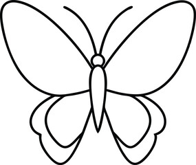 butterfly line art vector icon.
