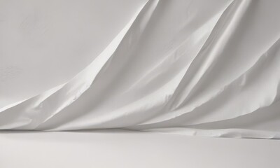 Obraz premium Soft, creased white paper texture with subtle fiber detail , design, vintage, template