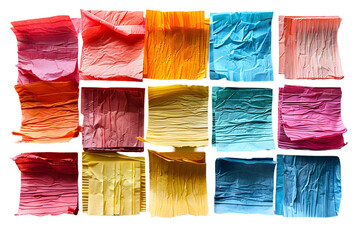 Colorful Crepe Paper Texture Grid.