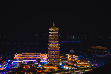 night view of moscow kremlin