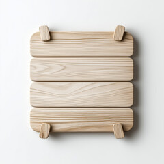 Minimalist wooden board, ideal for serving food or as decorative kitchen accessory.