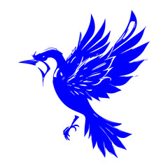 Fototapeta premium blue bird icon