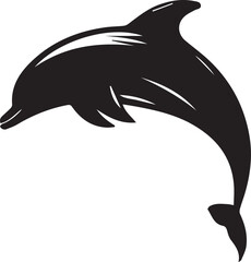 Dolphin silhouette vector EPS 