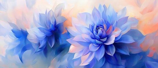 Obraz premium High-quality digital posters showcasing stunning, smooth, and vibrant abstract artwork featuring the beautiful wildflower cyanum segetum from the asteraceae family are ideal for modern home decor and