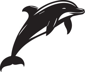 Dolphin silhouette vector EPS 
