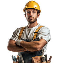 Skilled renovator png home improvement png construction worker png renovation project png painting walls png DIY repair png house upgrade png builder png handyman png transparent background image