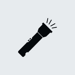 Minimal Flashlight Illustration – Camping and Survival Tool

