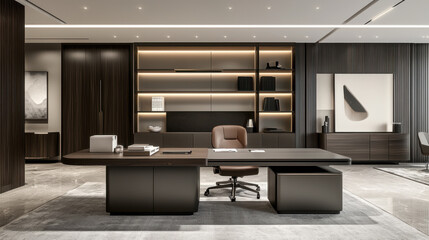 Sleek modern office aesthetics