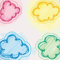 set of speech bubbles