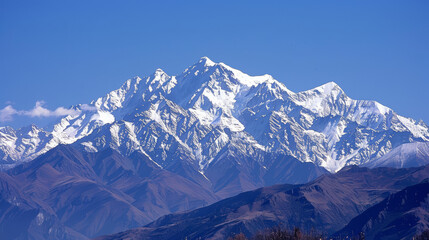 Fototapeta premium Scenic Snow Peaks Panorama