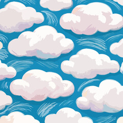 clouds on a blue background