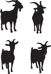 silhouette of goat vector